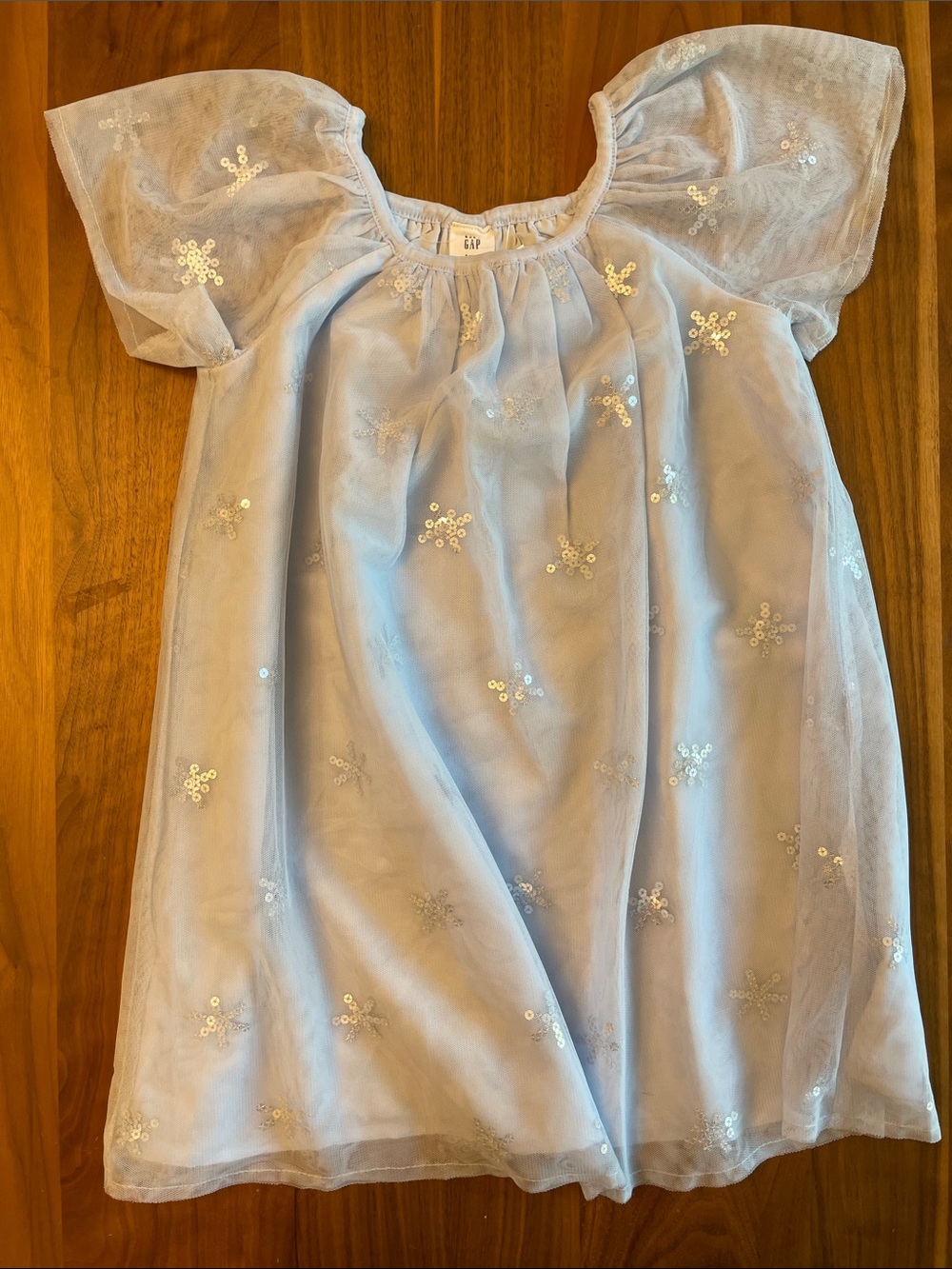 GAP Light Blue Sequin Tulle Dress